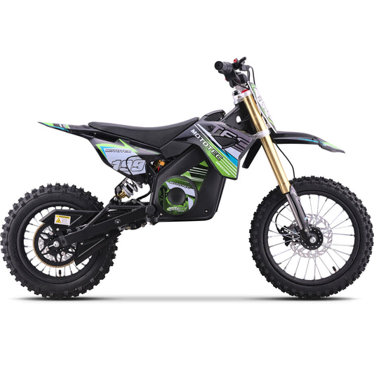 MotoTec 48v Pro Electric Dirt Bike 1800w Lithium Green