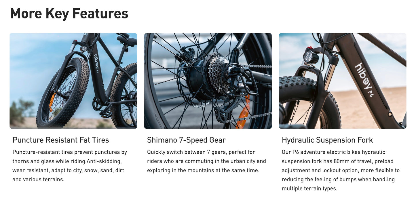 Hiboy P6 Fat Tire Electric Bike