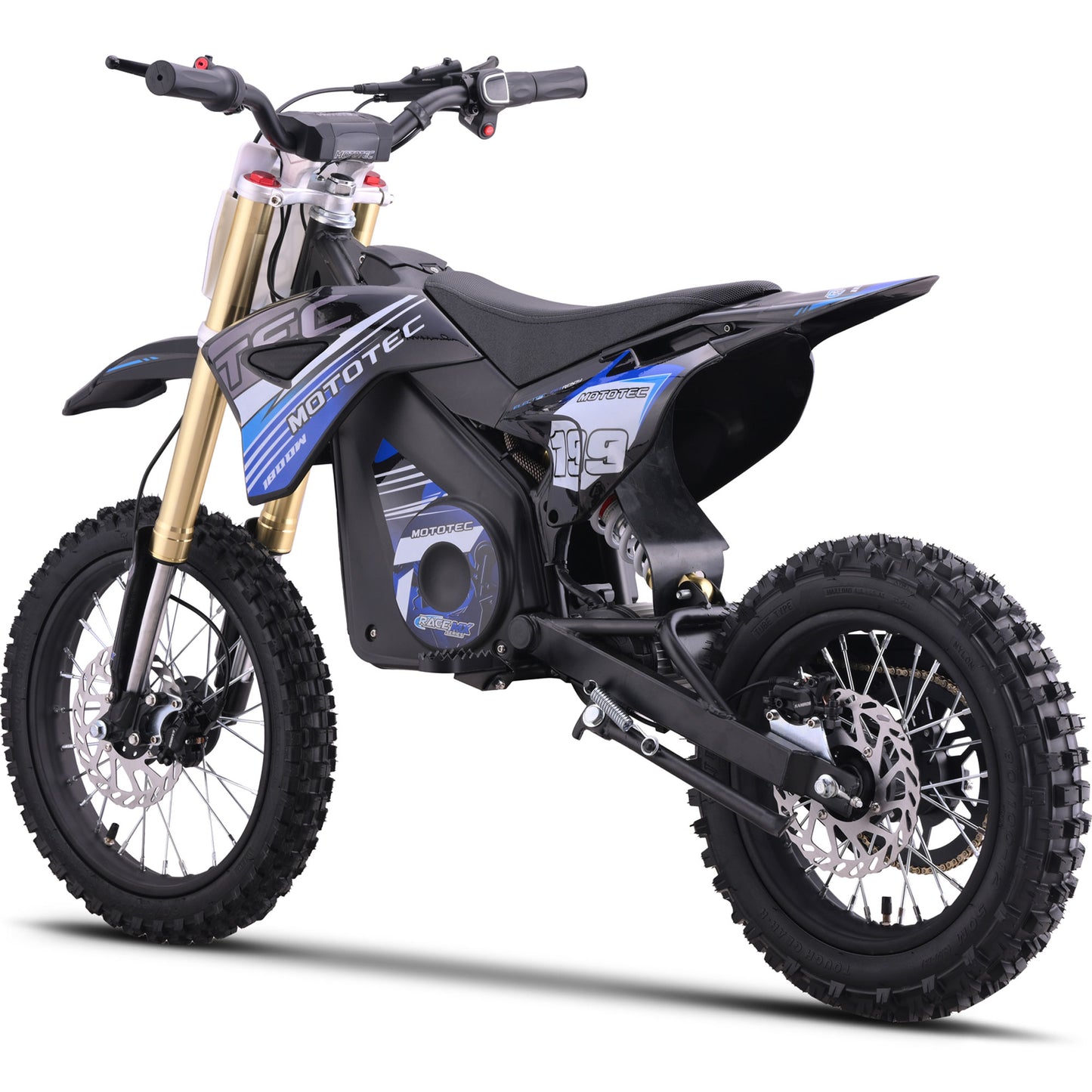 MotoTec 48v Pro Electric Dirt Bike 1800w Lithium Blue