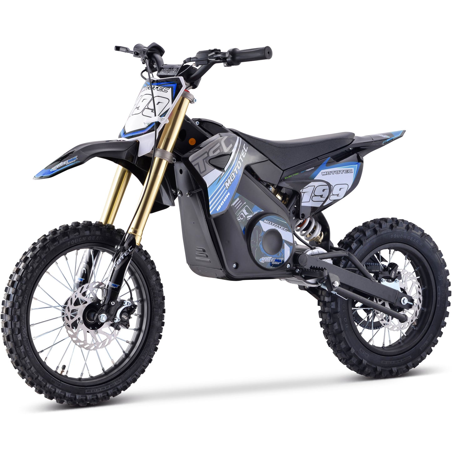 MotoTec 48v Pro Electric Dirt Bike 1800w Lithium Blue
