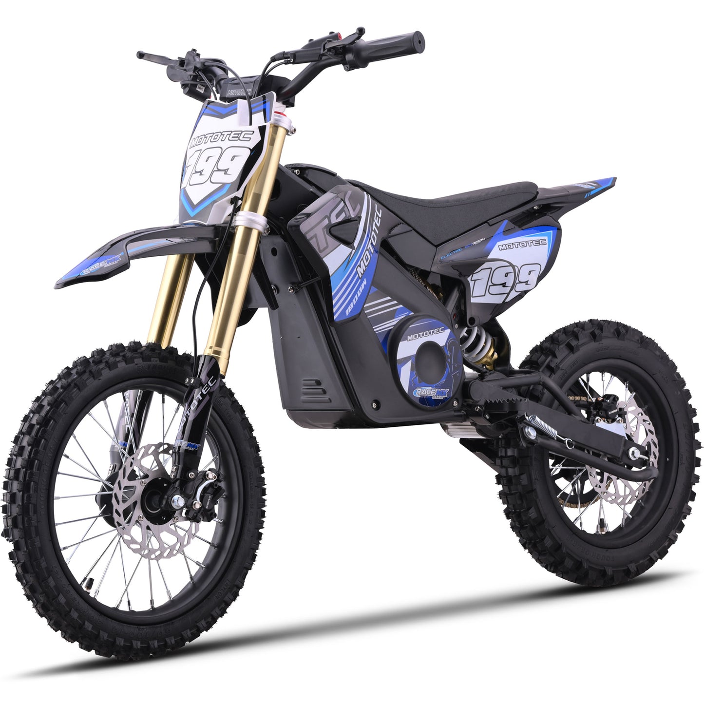 MotoTec 48v Pro Electric Dirt Bike 1800w Lithium Blue
