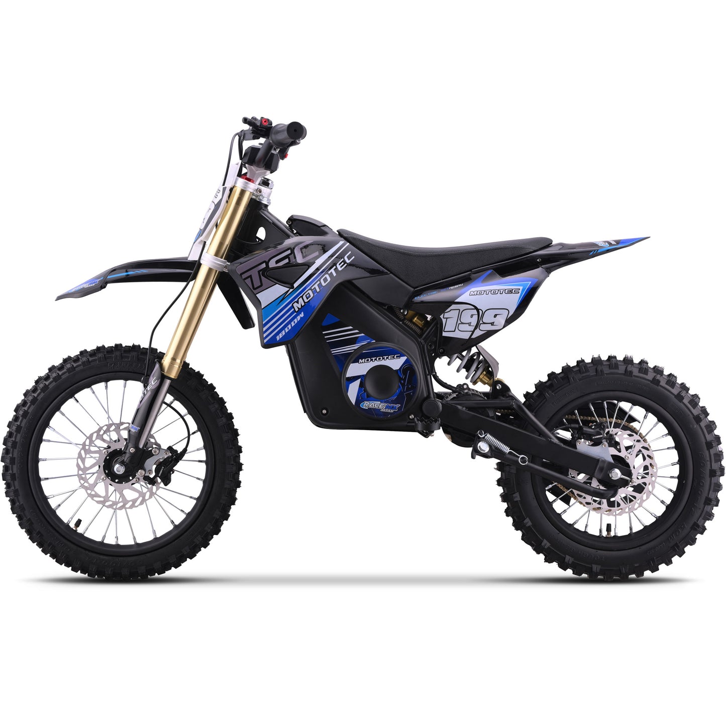 MotoTec 48v Pro Electric Dirt Bike 1800w Lithium Blue