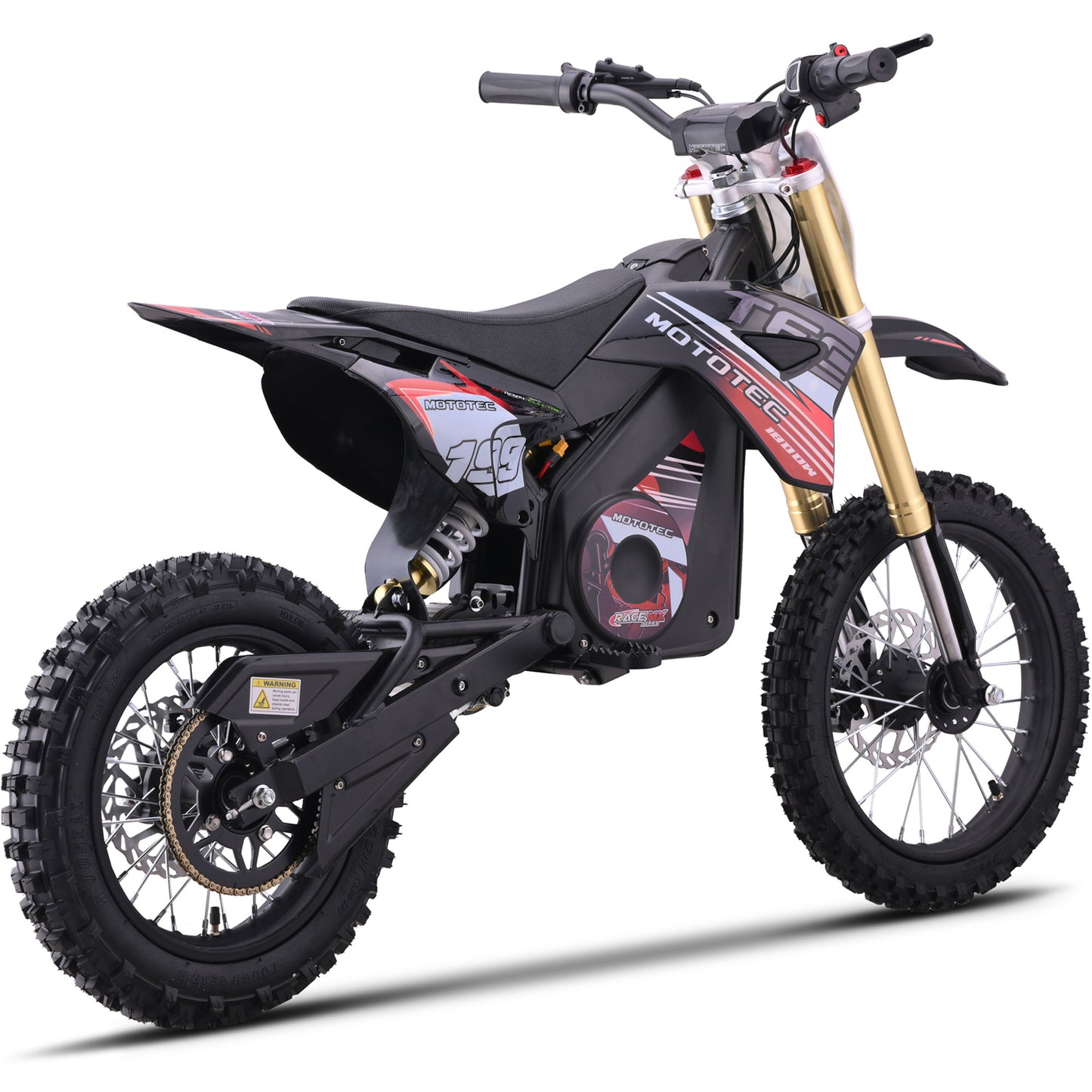 MotoTec 48v Pro Electric Dirt Bike 1800w Lithium Red