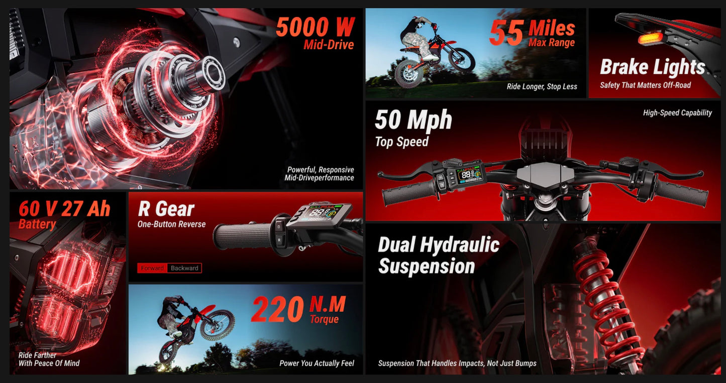 Yozma IN 10 PRO | High-Performance Off-Road Electric Dirt Bike
